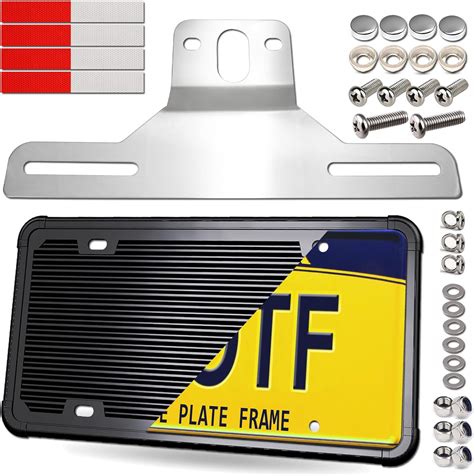 metal license plate bracket for trailer|trailer license plate frame.